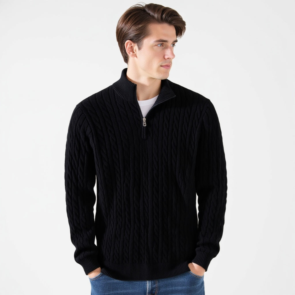 Valora Zipped Cable Sweater
