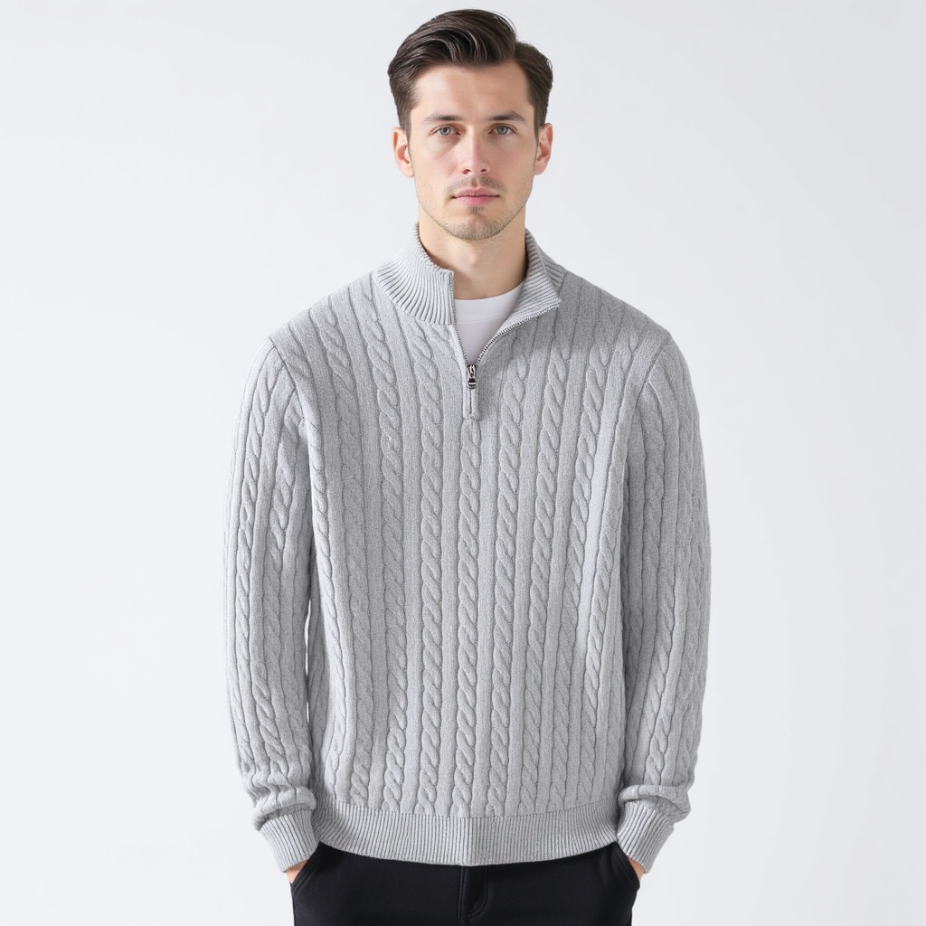 Valora Zipped Cable Sweater