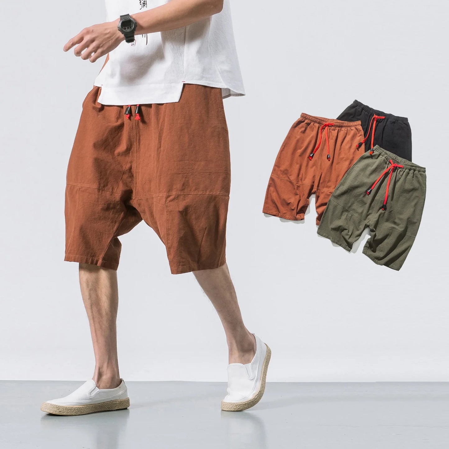 Kyoto Drift Linen Shorts