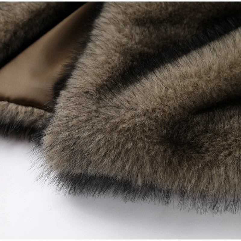 Luxury Women's Fluffy Long Faux Fur Coat