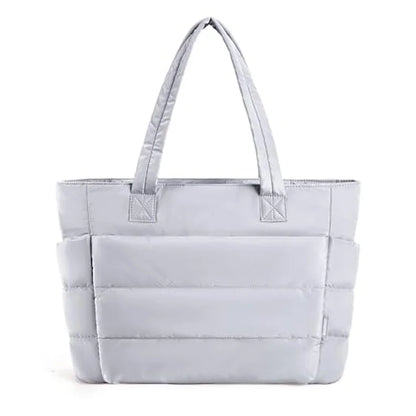 SOLA Women's Quilted Puffer Tote Bag, Large Capacity Shoulder Bag for Travel & Work