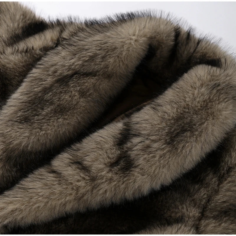 Luxury Women's Fluffy Long Faux Fur Coat