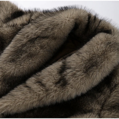 Luxury Women's Fluffy Long Faux Fur Coat