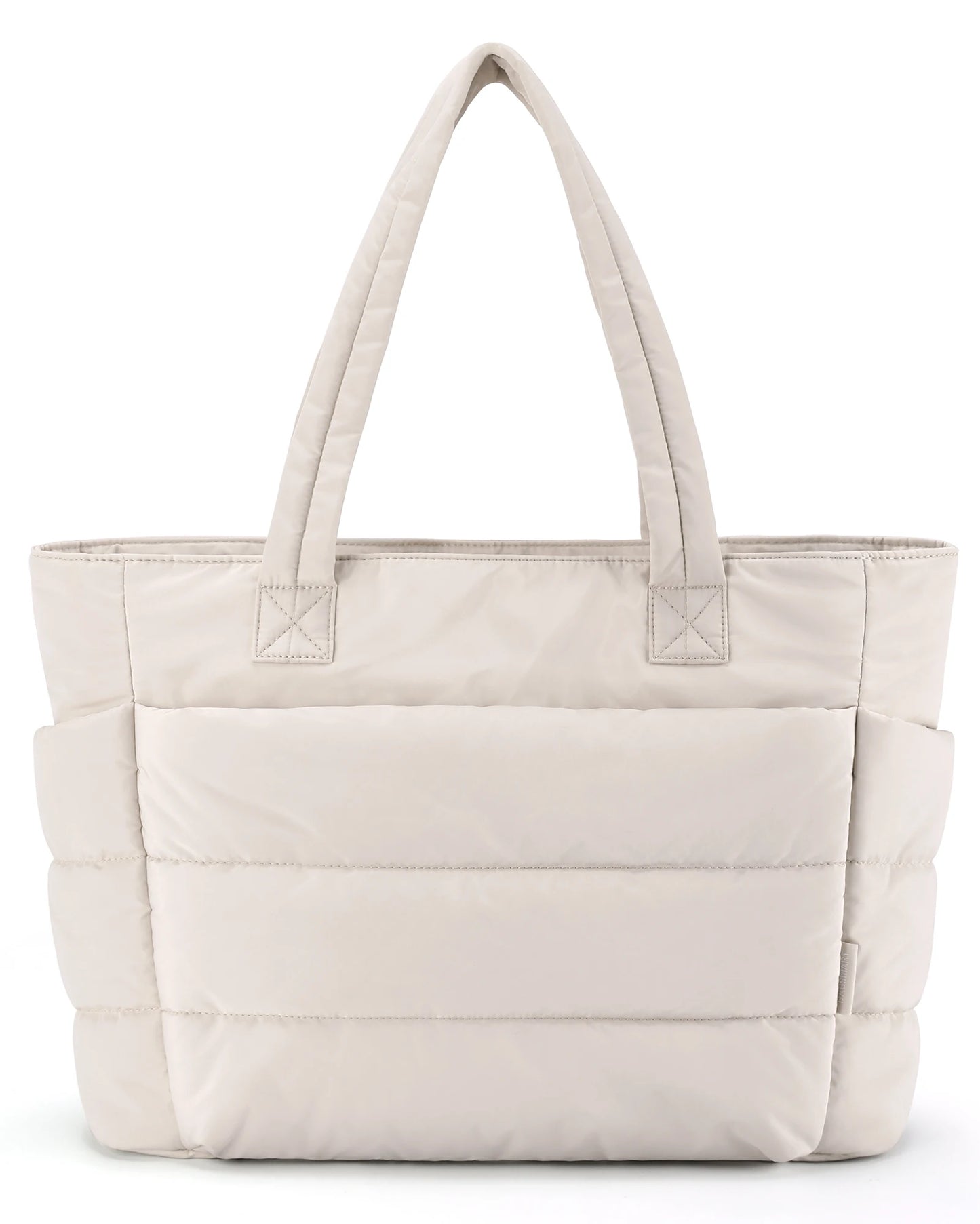 SOLA Women's Quilted Puffer Tote Bag, Large Capacity Shoulder Bag for Travel & Work