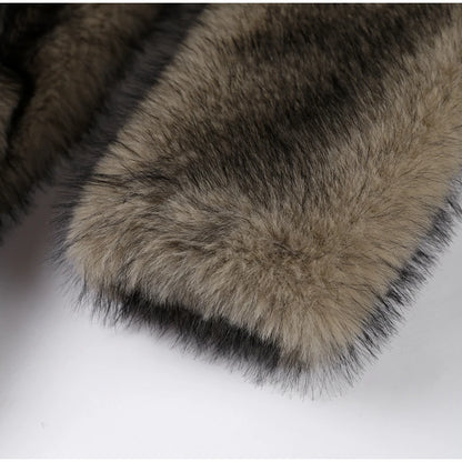Luxury Women's Fluffy Long Faux Fur Coat
