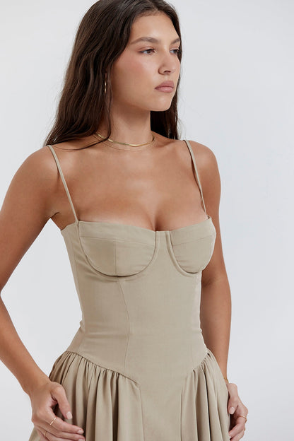 Celine Corset Midi Dress